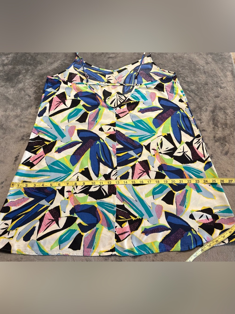 Vans Tropical Abstract Print Cami Mini Dress with Adjustable Spaghetti Straps - Picture 9 of 16